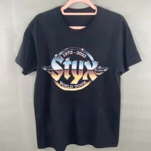 Styx World Tour 2023 Graphic T Shirt Mens Medium Black Still Rockin Concert Tee
